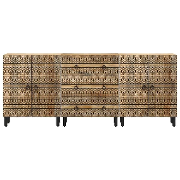 vidaXL Skjenker 3 stk heltre mango