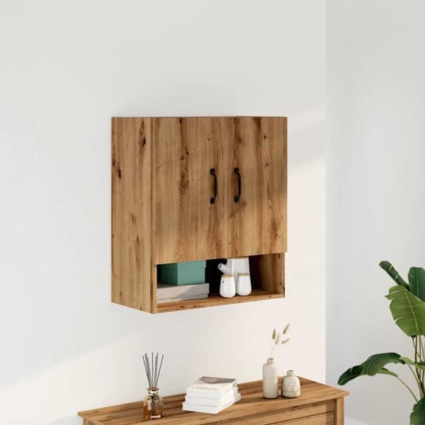 vidaXL Seinäkaappi käsityöläinen tammi 60x31x70 cm tekninen puu