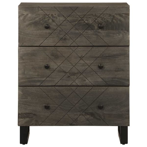 vidaXL Senkki musta 60x33x75 cm täysi mangopuu