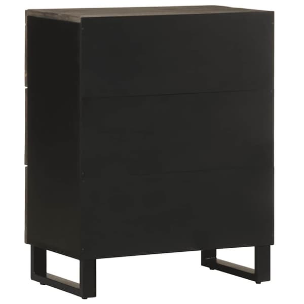 vidaXL Senkki musta 60x33x75 cm täysi mangopuu