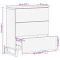 Pikkukuva 11 / 11: vidaXL Senkki musta 60x33x75 cm täysi mangopuu