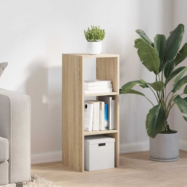 vidaXL bogreol stabelbar 30x30x80 cm konstrueret træ sonoma-eg