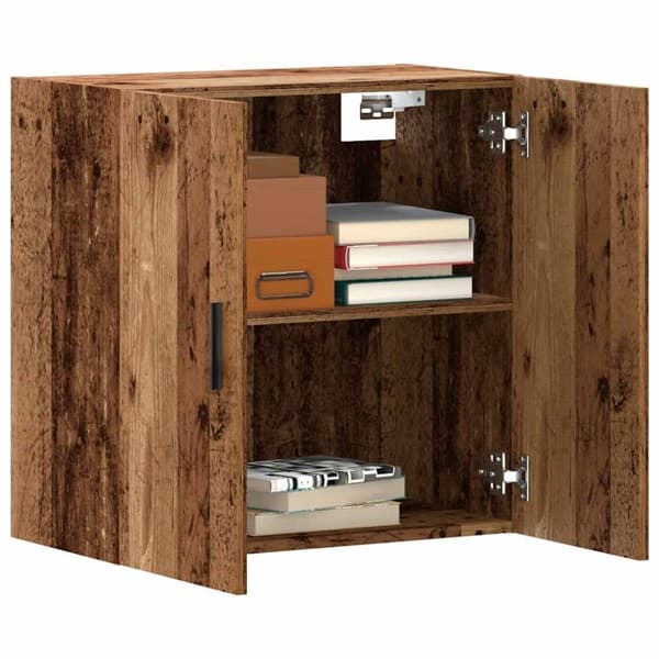vidaXL vægskab 60x31x60 cm konstrueret træ antikt træ