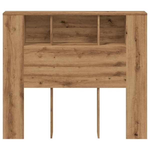 vidaXL sengegavl 120x19x104,5 cm konstrueret træ kunsteg
