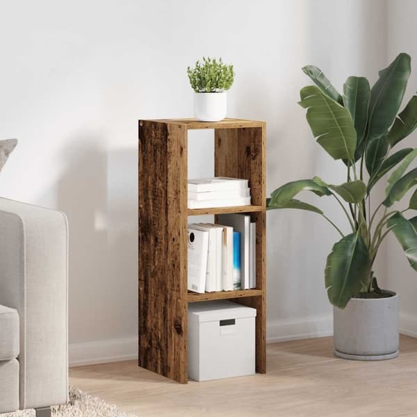 vidaXL Kirjahylly Pinottava vanha puu 30x30x80 cm tekninen puu