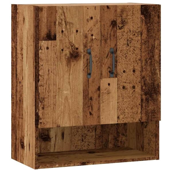 vidaXL vægskab 60x31x70 cm konstrueret træ gammelt træ