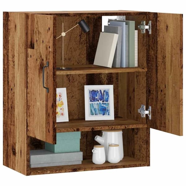vidaXL vægskab 60x31x70 cm konstrueret træ gammelt træ