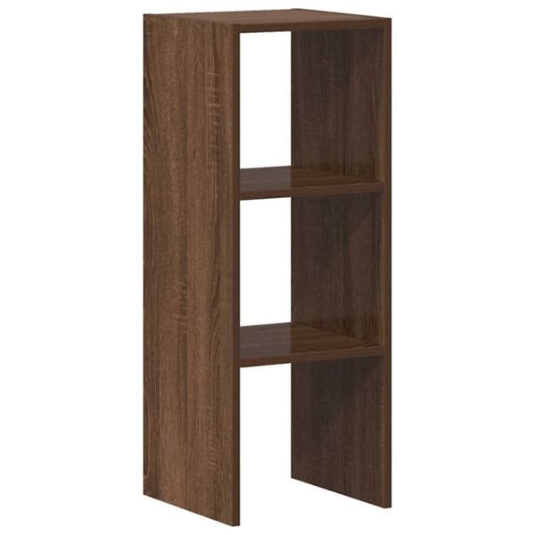vidaXL Bokhylle stablebar brun eik 30x30x80 cm konstruert tre