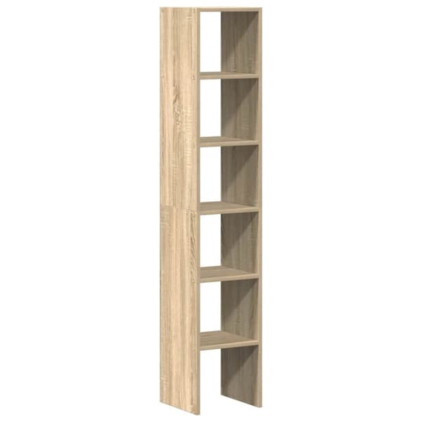 vidaXL bogreoler stabelbare 2 stk. 30x30x80 cm sonoma-eg
