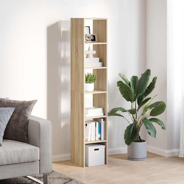 vidaXL bogreoler stabelbare 2 stk. 30x30x80 cm sonoma-eg