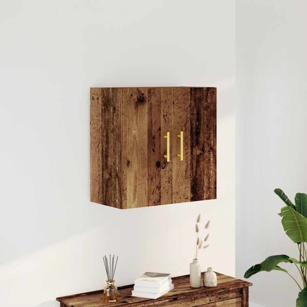 vidaXL vægskab 60x31x60 cm konstrueret træ antikt træ