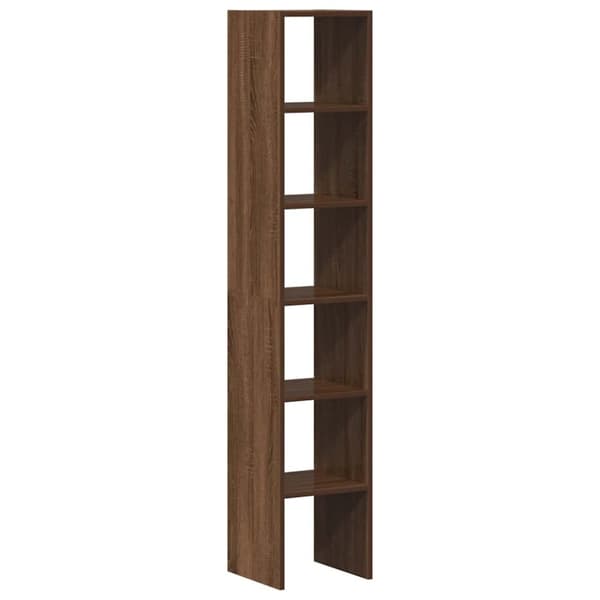 vidaXL Bokhyller 2 stk stablebar brun eik 30x30x80 cm konstruert tre