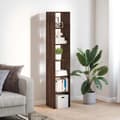 Miniatyrbilde 4 av 11: vidaXL Bokhyller 2 stk stablebar brun eik 30x30x80 cm konstruert tre