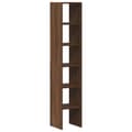Miniatyrbilde 7 av 11: vidaXL Bokhyller 2 stk stablebar brun eik 30x30x80 cm konstruert tre