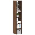 Miniatyrbilde 2 av 11: vidaXL Bokhyller 2 stk stablebar brun eik 30x30x80 cm konstruert tre
