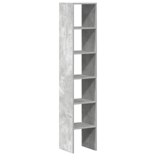 vidaXL kirjahyllyt 2 kpl Pinottava betoni harmaa 30x30x80 cm