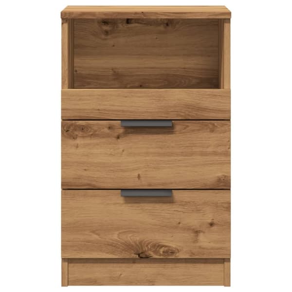 vidaXL sengebord 40x36x65 cm konstrueret træ kunsteg