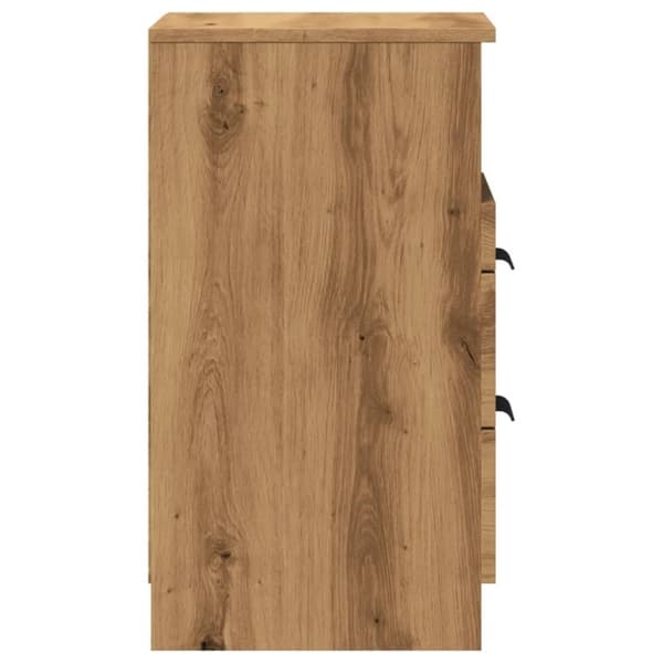 vidaXL sengebord 40x36x65 cm konstrueret træ kunsteg