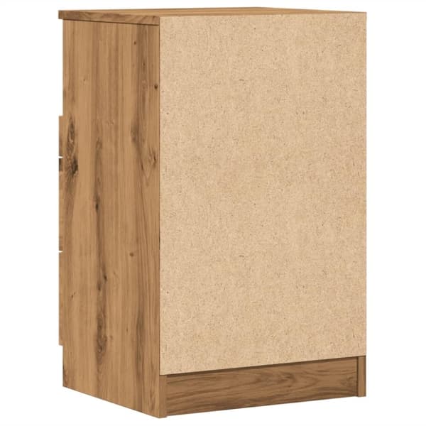 vidaXL sengebord 40x36x65 cm konstrueret træ kunsteg