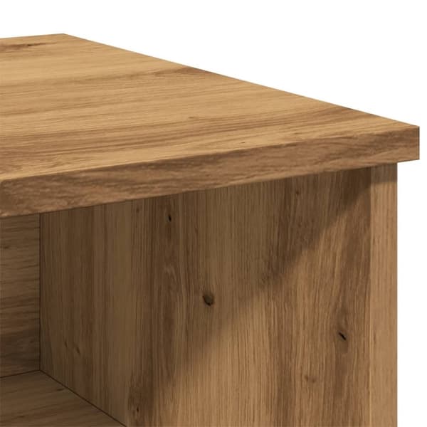 vidaXL sengebord 40x36x65 cm konstrueret træ kunsteg