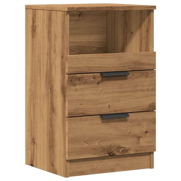 vidaXL sengebord 40x36x65 cm konstrueret træ kunsteg