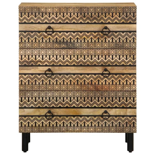 vidaXL Senkki 60x33,5x75 cm täysi karkea mangopuu