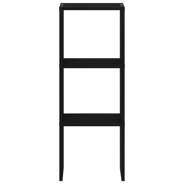 vidaXL Bokhylle stablebar svart eik 30x30x80 cm konstruert tre