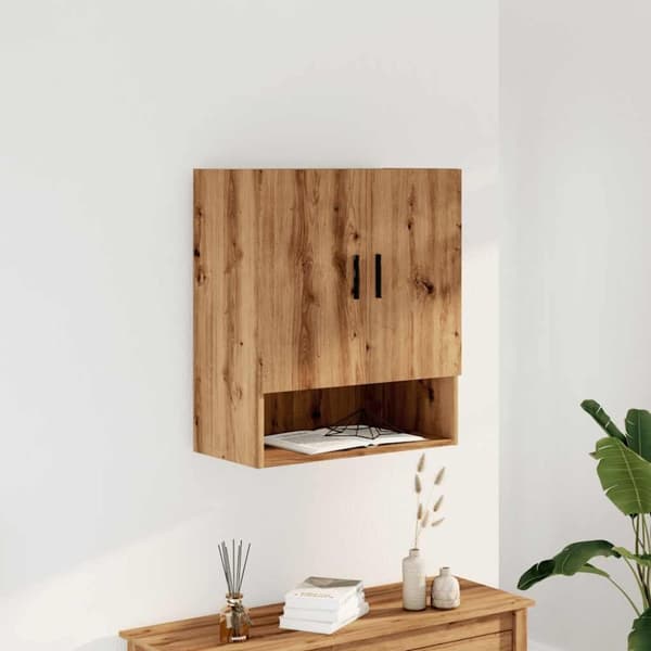 vidaXL Veggskap artisan eik 60x31x70 cm konstruert tre