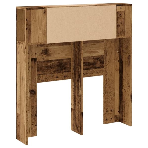 vidaXL Hodegavl med hylle gammelt tre 100x19x104,5 cm konstruert tre