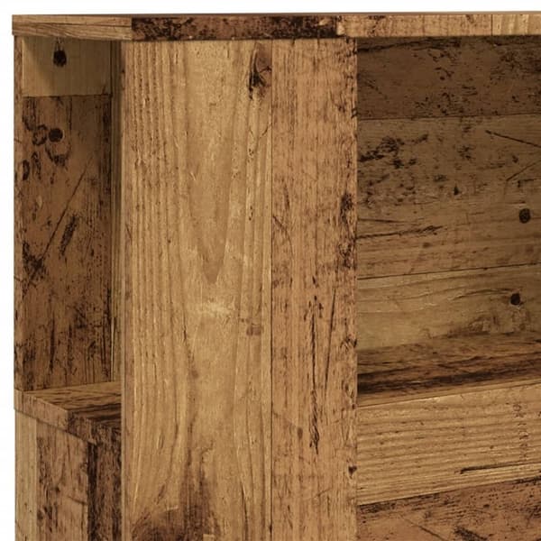 vidaXL Hodegavl med hylle gammelt tre 100x19x104,5 cm konstruert tre