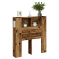 Miniatyrbilde 2 av 11: vidaXL Hodegavl med hylle gammelt tre 100x19x104,5 cm konstruert tre