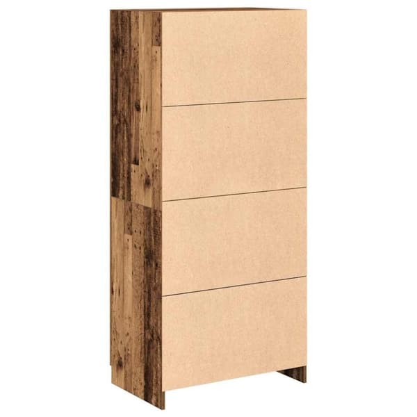 vidaXL klædeskab 90x52x200 cm konstrueret træ antikt træ