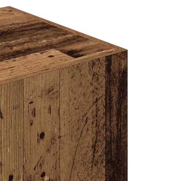 vidaXL klædeskab 90x52x200 cm konstrueret træ antikt træ