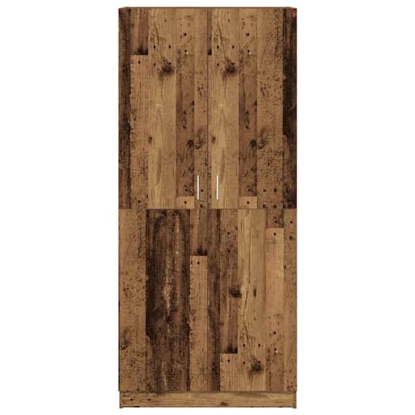 vidaXL Garderob åldrat trä 90x52x200 cm konstruerat trä