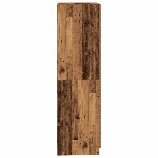 vidaXL Garderob åldrat trä 90x52x200 cm konstruerat trä