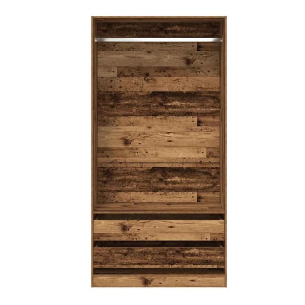 vidaXL Garderobe gammelt tre 100x50x200 cm konstruert tre