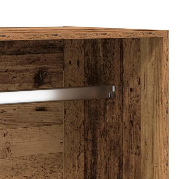vidaXL Garderobe gammelt tre 100x50x200 cm konstruert tre