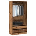 Miniatyrbilde 2 av 11: vidaXL Garderobe gammelt tre 100x50x200 cm konstruert tre