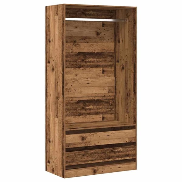 vidaXL Garderobe gammelt tre 100x50x200 cm konstruert tre