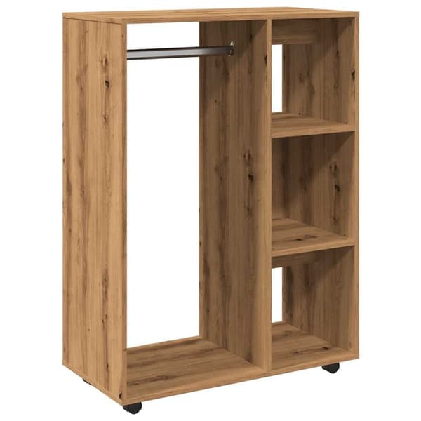 vidaXL Garderobe artisan eik 80x40x110 cm konstruert tre