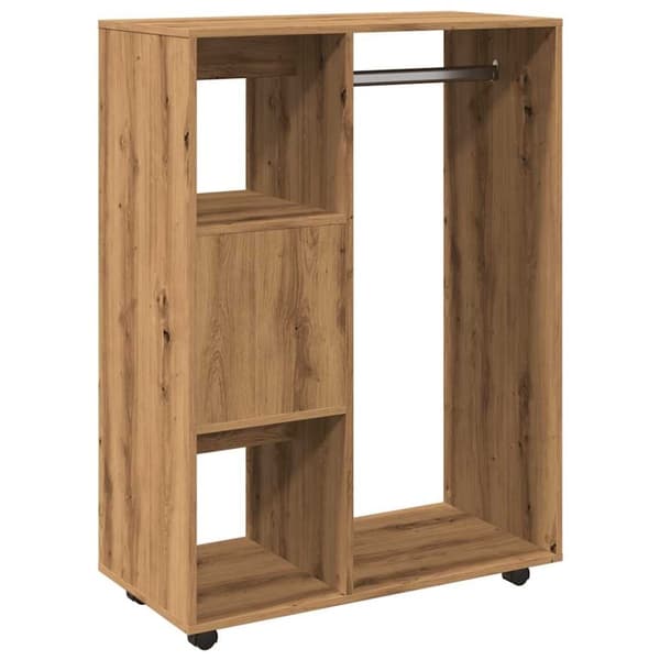 vidaXL Garderobe artisan eik 80x40x110 cm konstruert tre