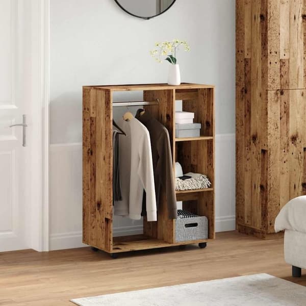 vidaXL Garderobe gammelt tre 80x40x110 cm konstruert tre