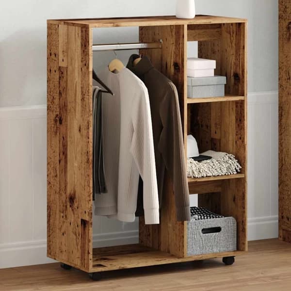 vidaXL Garderobe gammelt tre 80x40x110 cm konstruert tre