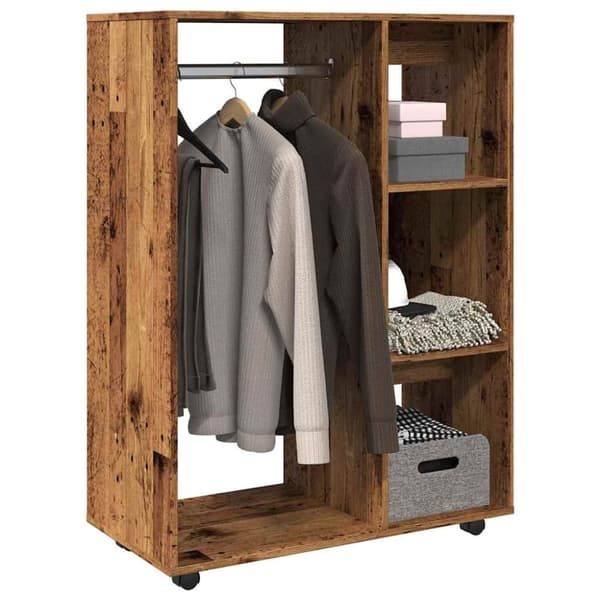 vidaXL Garderobe gammelt tre 80x40x110 cm konstruert tre