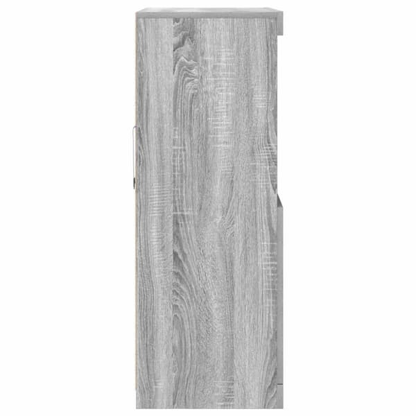 vidaXL skænk 81x37x100 cm konstrueret træ grå sonoma-eg