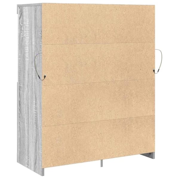 vidaXL skænk 81x37x100 cm konstrueret træ grå sonoma-eg
