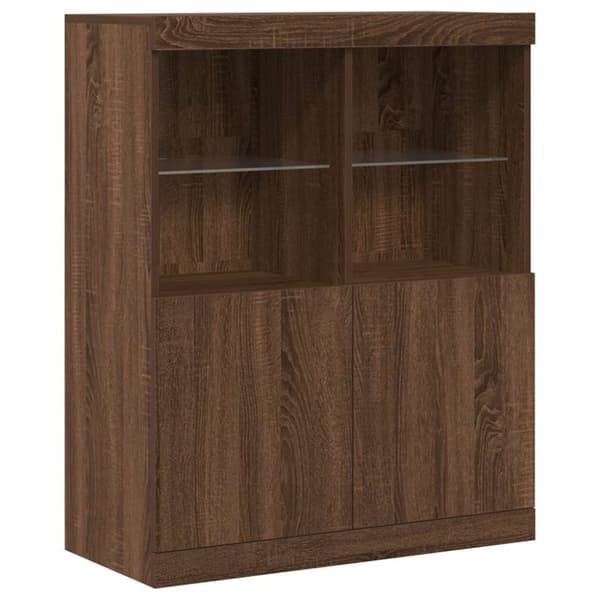 vidaXL skænk 81x37x100 cm konstrueret træ brun egetræsfarve