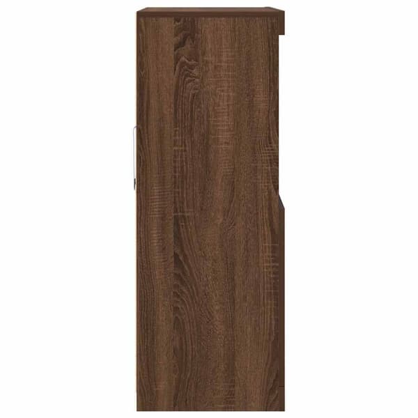 vidaXL skænk 81x37x100 cm konstrueret træ brun egetræsfarve