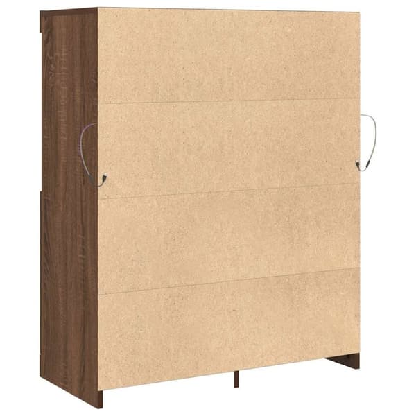 vidaXL skænk 81x37x100 cm konstrueret træ brun egetræsfarve