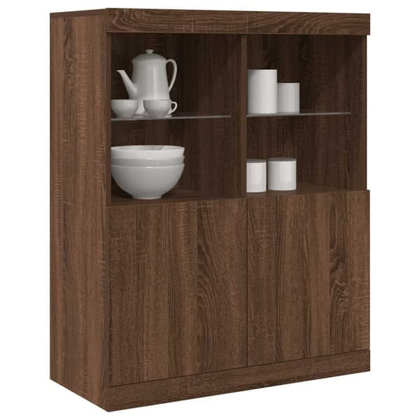 vidaXL skænk 81x37x100 cm konstrueret træ brun egetræsfarve
